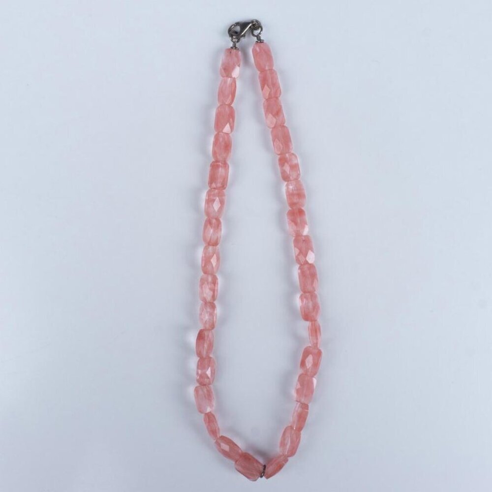 Vintage Strawberry Quartz Faceted Gemstones Necklace. - Picture 5 of 5